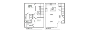 the plan of the first and second floor of the house