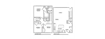 the second and third floor floor plans of a house