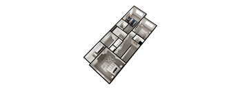 a 3d floor plan of a house