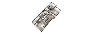 a 3d floor plan of a house