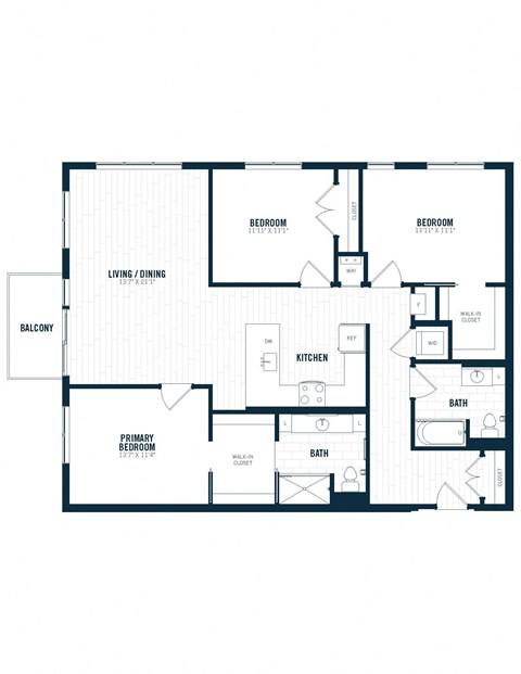 a floor plan of a home with an open floor plan with bedrooms and a large