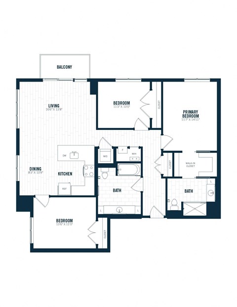 a blueprint of a floor plan of a house