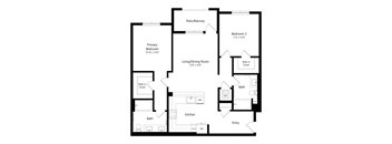 a black and white floor plan of a house