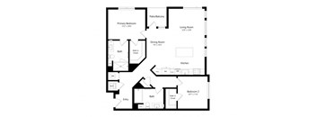 the floor plan of the apartment