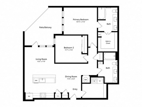 a floor plan of a house with a bedroom and a living room