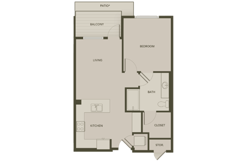 a floor plan of a bedroom apartment