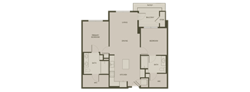a floor plan of a bedroom apartment