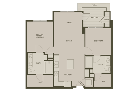 a floor plan of a bedroom apartment