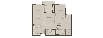 a floor plan of a bedroom apartment