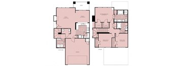 two floor plan of a house with two different floors