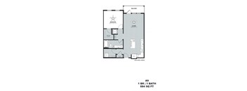 a floor plan of a1 1 br1 1 bath