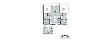 the floor plans for the first and second floors of a house