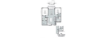 a floor plan of a bedroom apartment