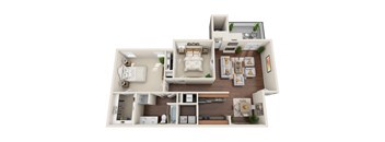 a 2 bedroom192 sq ft floor plan