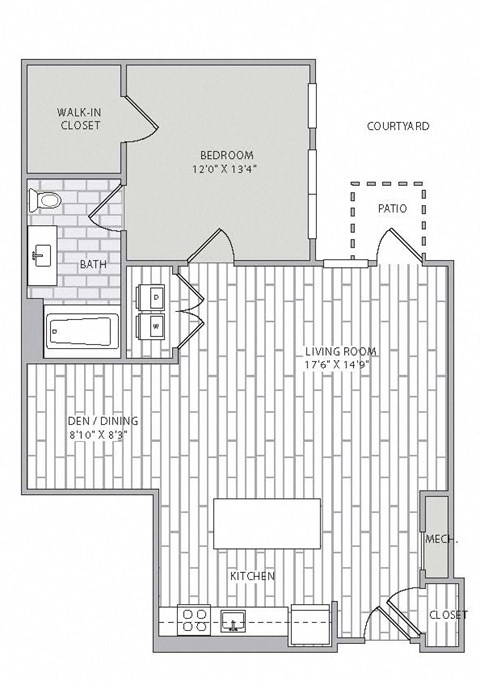 the floor plan of the third level of the apartment building