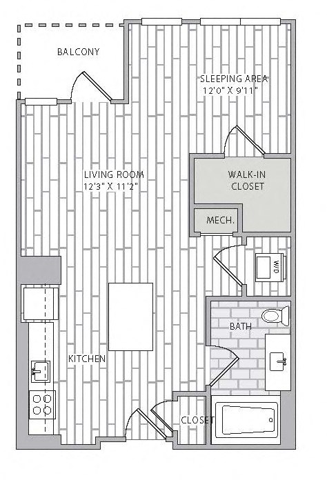 a floor plan of a room with a bathroom and a closet