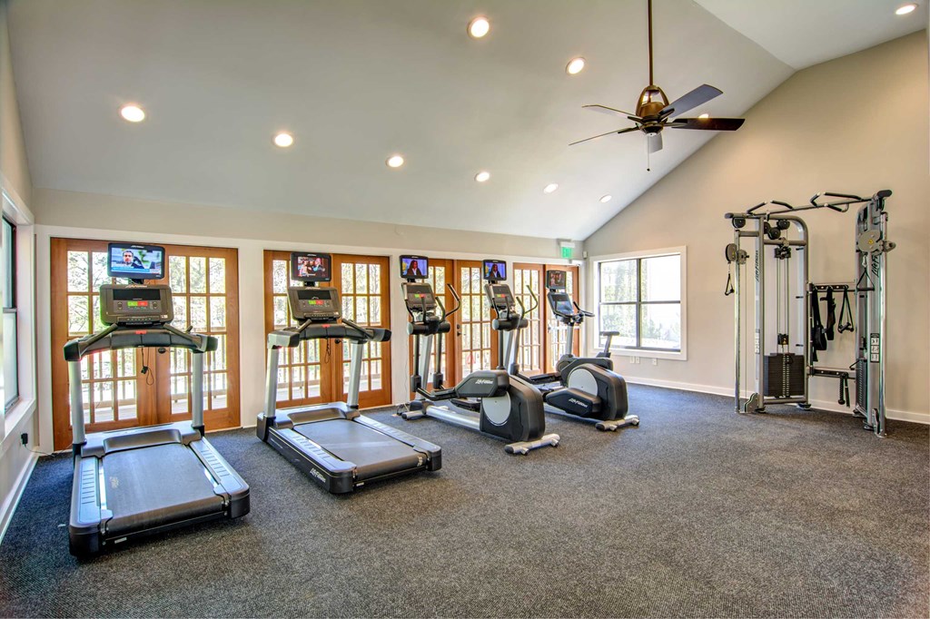 the gym has plenty of equipment for your workouts