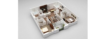 a floor plan of a house with a bedroom and a living room