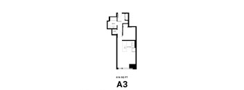 a3 floor plan of a house with a bedroom and an attic