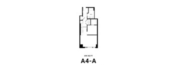a floor plan of a 4a apt