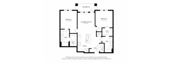 a floor plan of a unit with a 95 sq ft floor