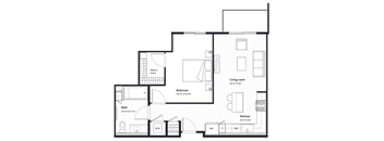 a blueprint of a 4 bedroom floor plan