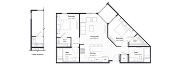 the floor plan of the house with the different rooms