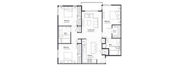 4 bedroom floor plan  apartments in brickell  the nexus