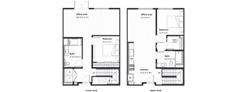 three different floor plans of a house