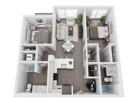 a 1 bedroom floor plan  the crossings
