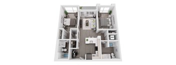 a 1 bedroom floor plan  the crossings