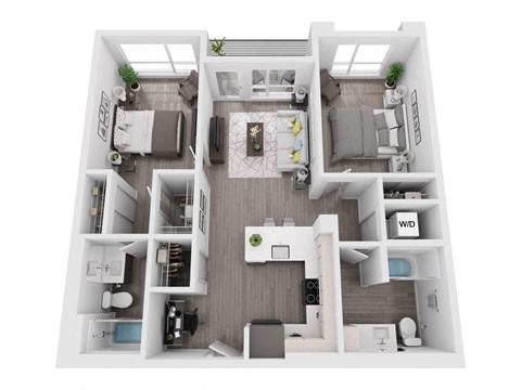 a 1 bedroom floor plan  the crossings