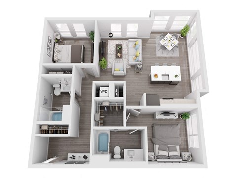 a 2 bedroom192 sqft floor plan  1128