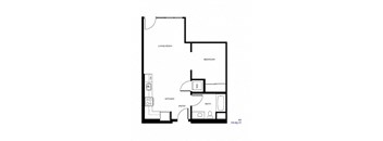 the floor plan of a small house with a loft