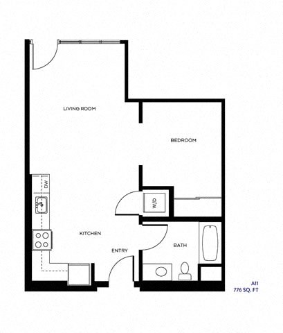 the floor plan of a small house with a loft