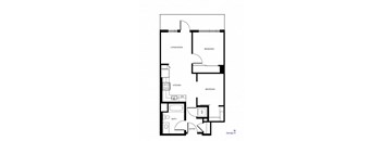 a floor plan of a residence with a small floor plan