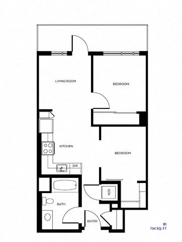a floor plan of a residence with a small floor plan