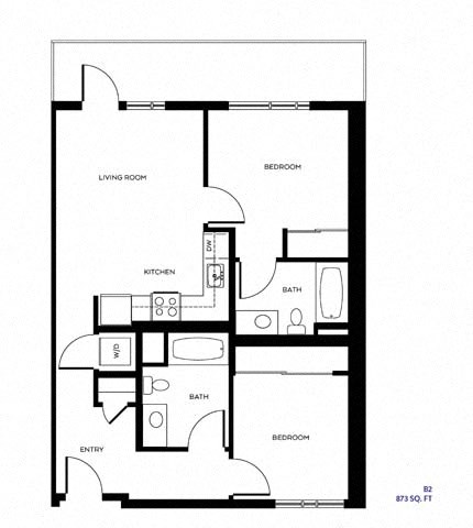 a floor plan of a small house with a bedroom and a living room