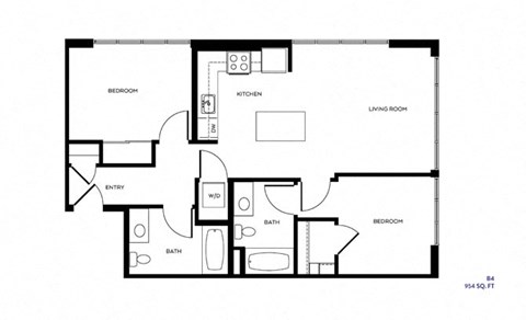 a floor plan of a home with a bedroom and a living room