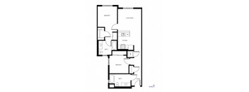 a black and white floor plan of a residence