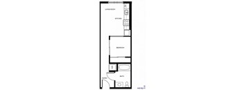 this is a diagram of the floor plan of a small apartment