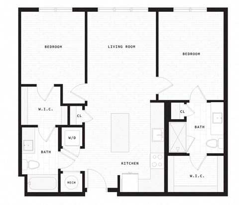 a floor plan of a home with an open floor plan