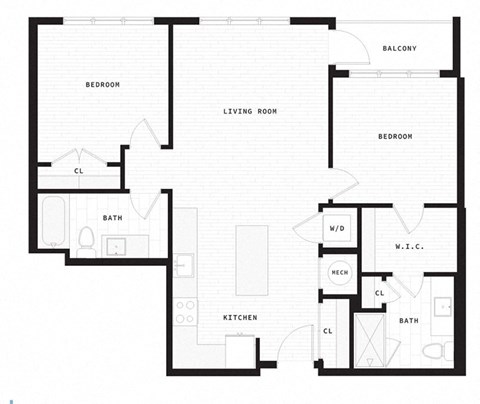 a floor plan of a house with an open floor plan