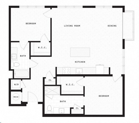 a floor plan of a house with an open floor plan