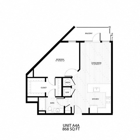 floor plan of the unit a3f