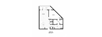 floor plan of the third level of the apartment