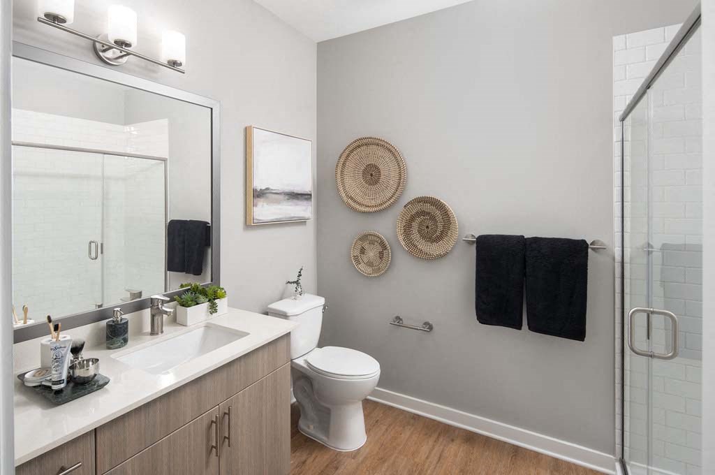 a bathroom with a toilet sink and a mirror