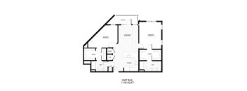 a floor plan of a unit with bedrooms and baths
