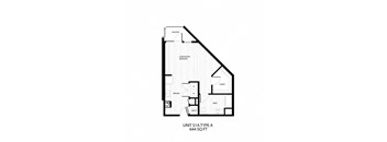floor plan of the a 413 sq ft apt