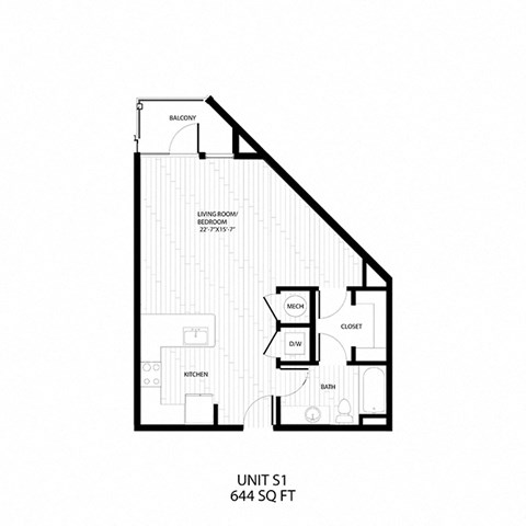 floor plan of the unit plan